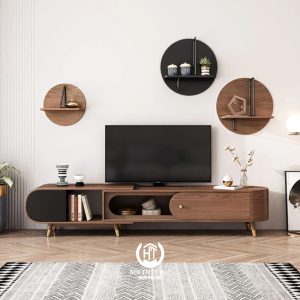 Kệ Tivi Gỗ Kết Hợp Tủ Trang Trí Cao Cấp
